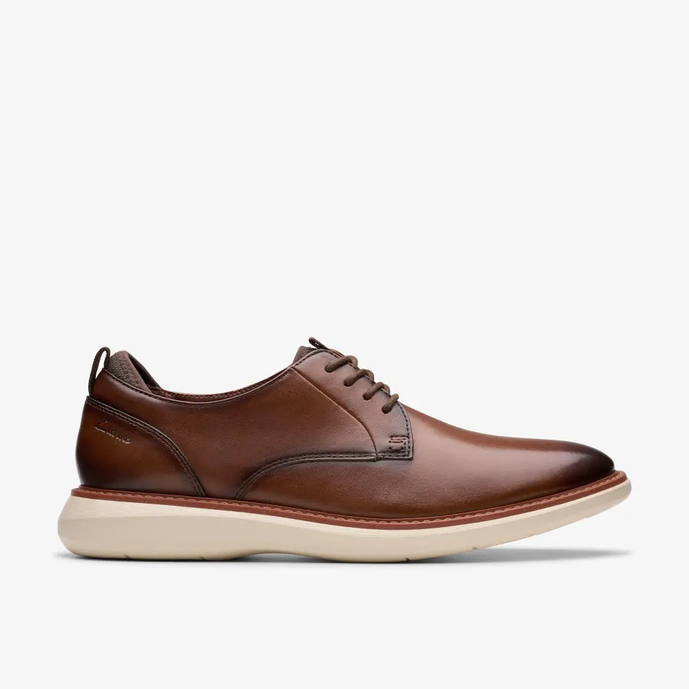 Men’s Brantin Plain Dark Tan Leather Oxfords online