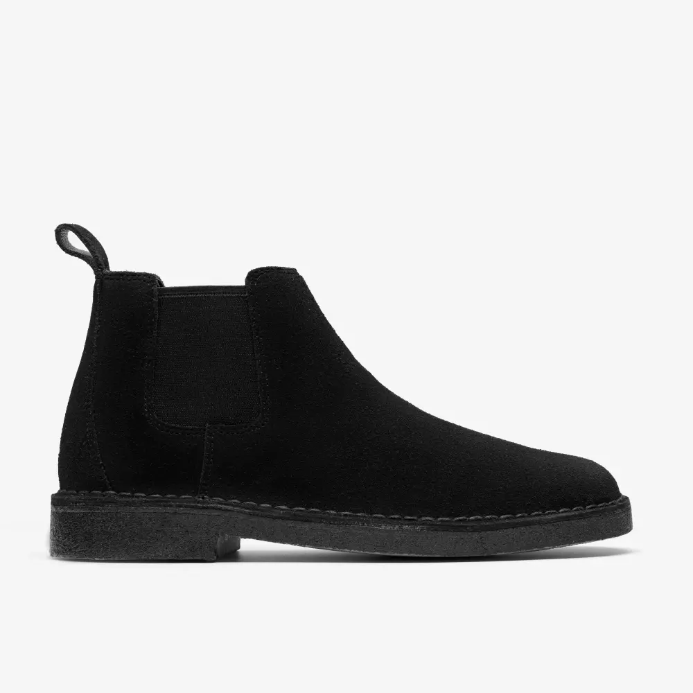 Mens Desert Chelsea Black Suede Boots online