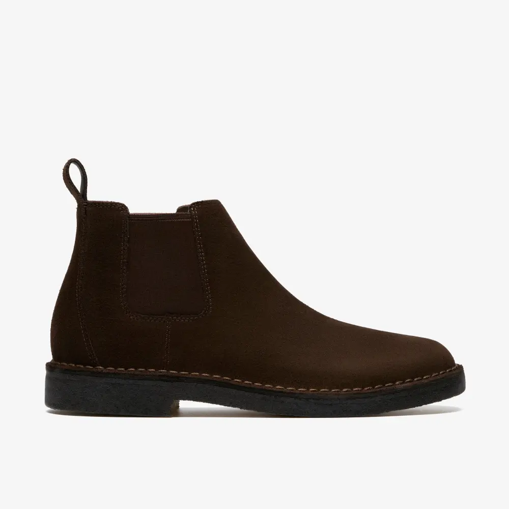 Mens Desert Chelsea Dark Brown Suede Boots online
