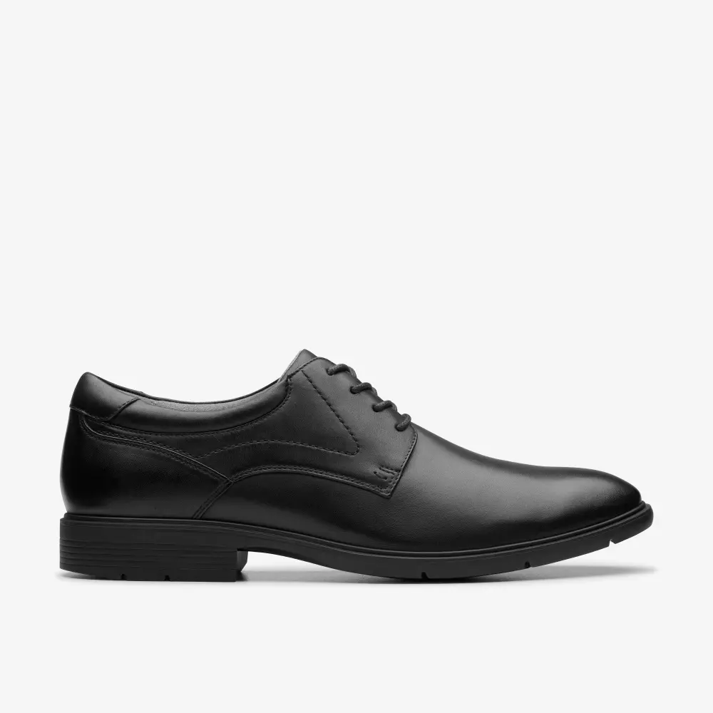 Men’s Eldredge Plain Black Leather Oxford Shoes Clarks online