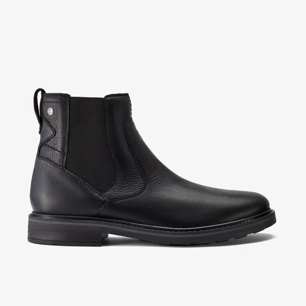 Mens Newford Easy Waterproof Black Warmlined Leather Boots online
