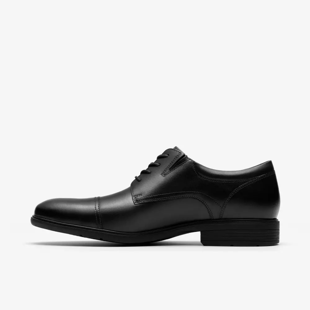 Mens Steadwell Cap Black Leather Oxfords online