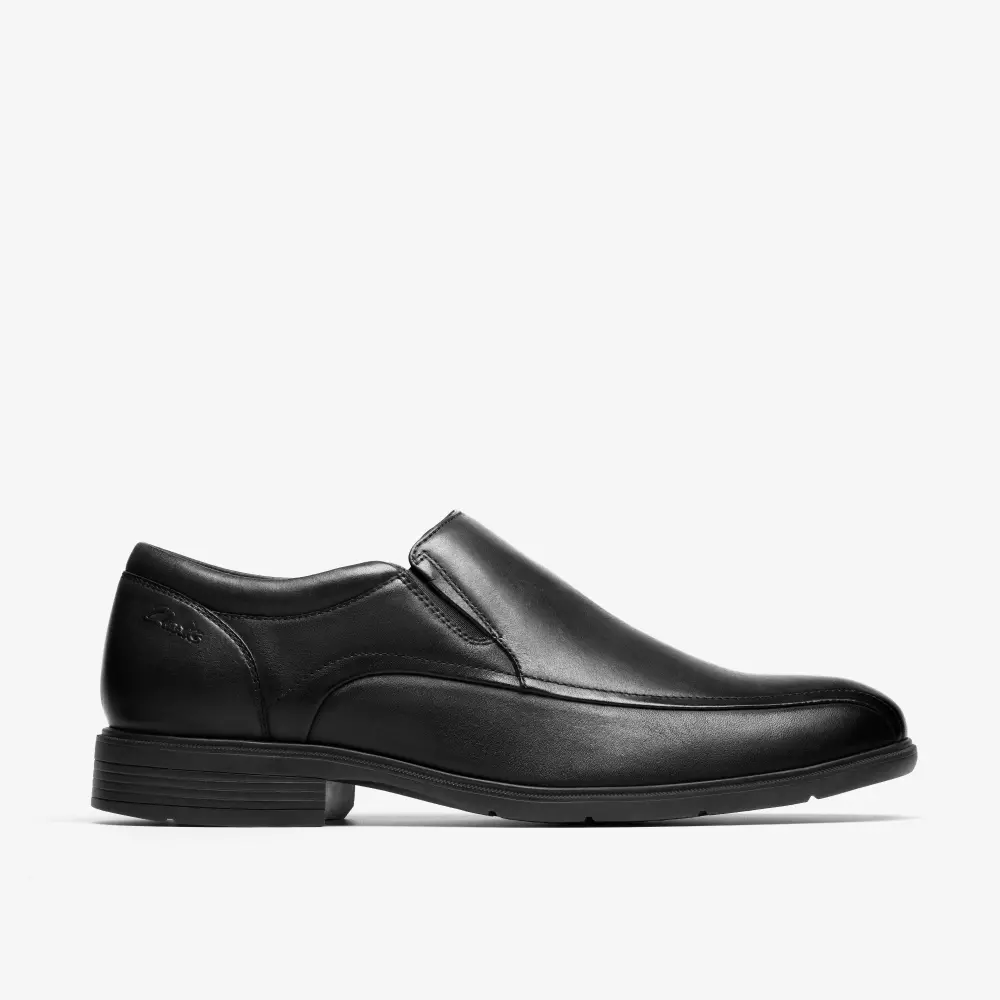 Mens Steadwell Step Black Leather Loafers online