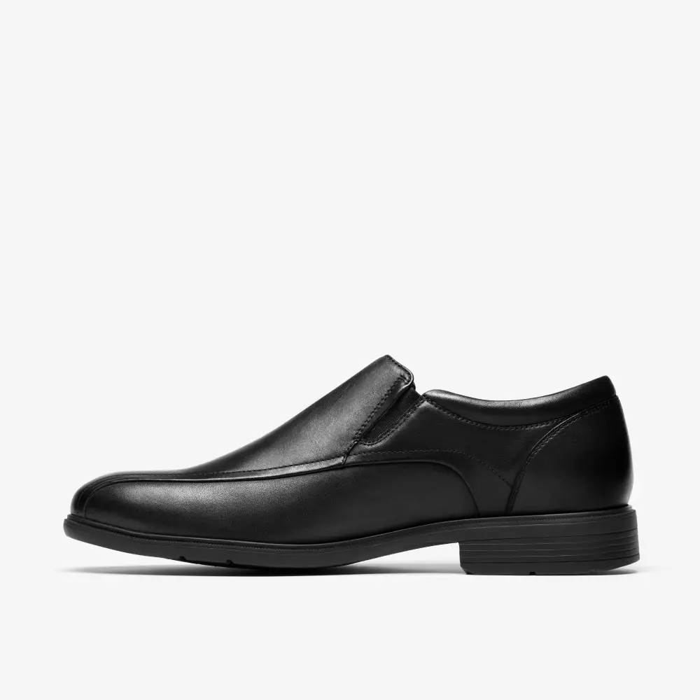 Mens Steadwell Step Black Leather Loafers online