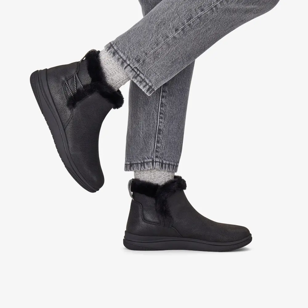 Womens Breeze Fur Black Ankle Boots online