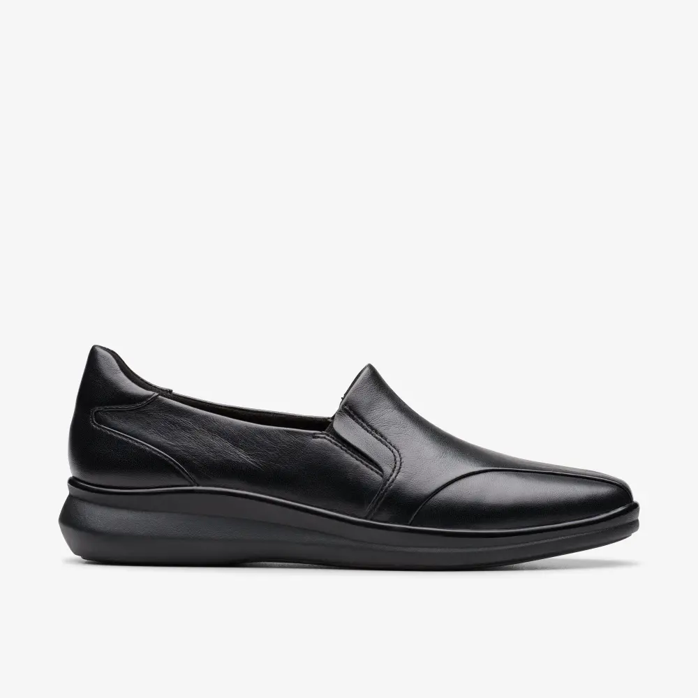 Womens Lynell Edge Black Leather Loafers online