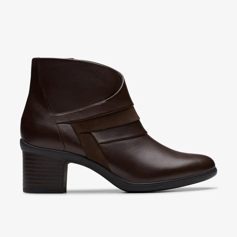 Womens Shaya Sky Dark Brown Leather Ankle Boots online