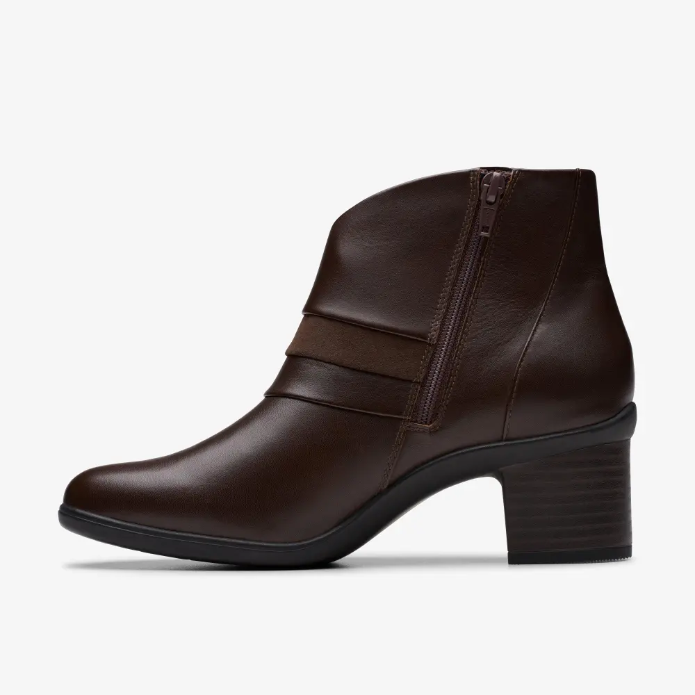 Womens Shaya Sky Dark Brown Leather Ankle Boots online