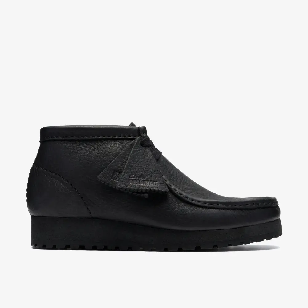 Womens Walla Boot RB. Black/Black Leather Wallabees online