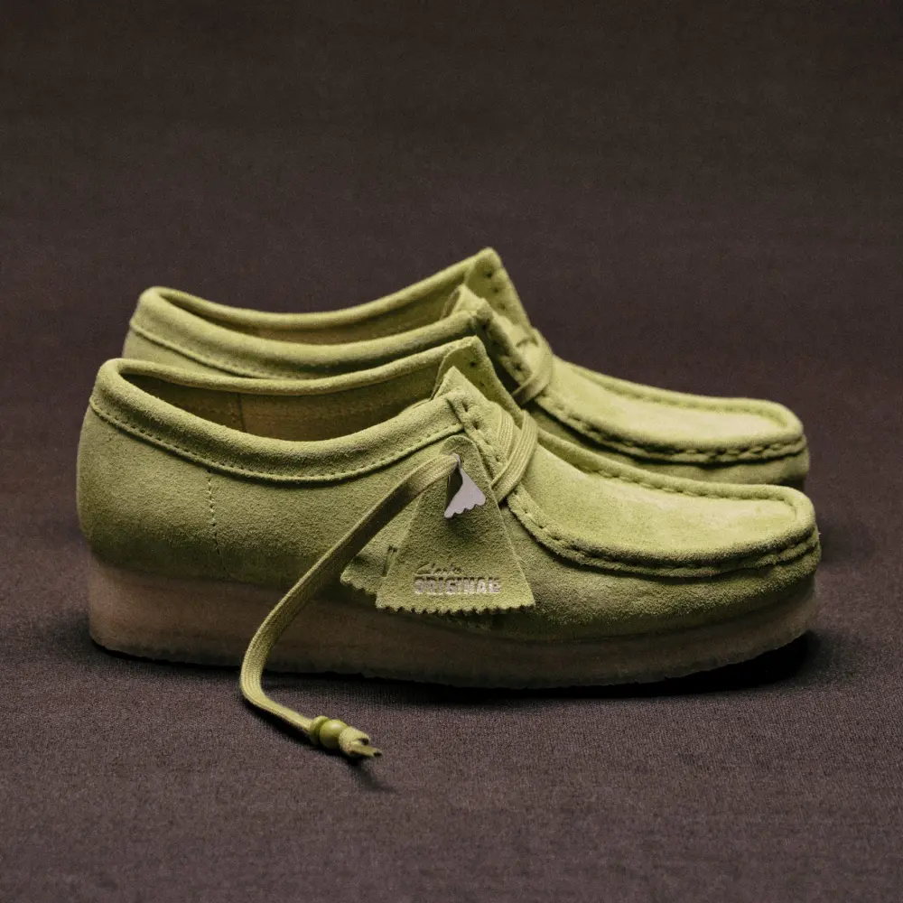Womens Wallabee. Lime Suede Shoes online